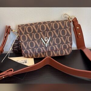 Valentino Orlandi Brown and Tan Crossbody Bag